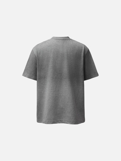 DAXUEN Distressed graphic t-shirt with raw edges