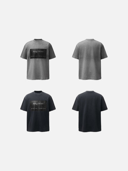 DAXUEN Distressed graphic t-shirt with raw edges