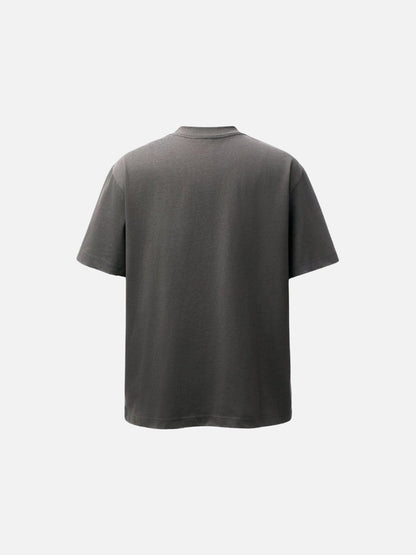 DAXUEN Distressed graphic T-shirt with human silhouette
