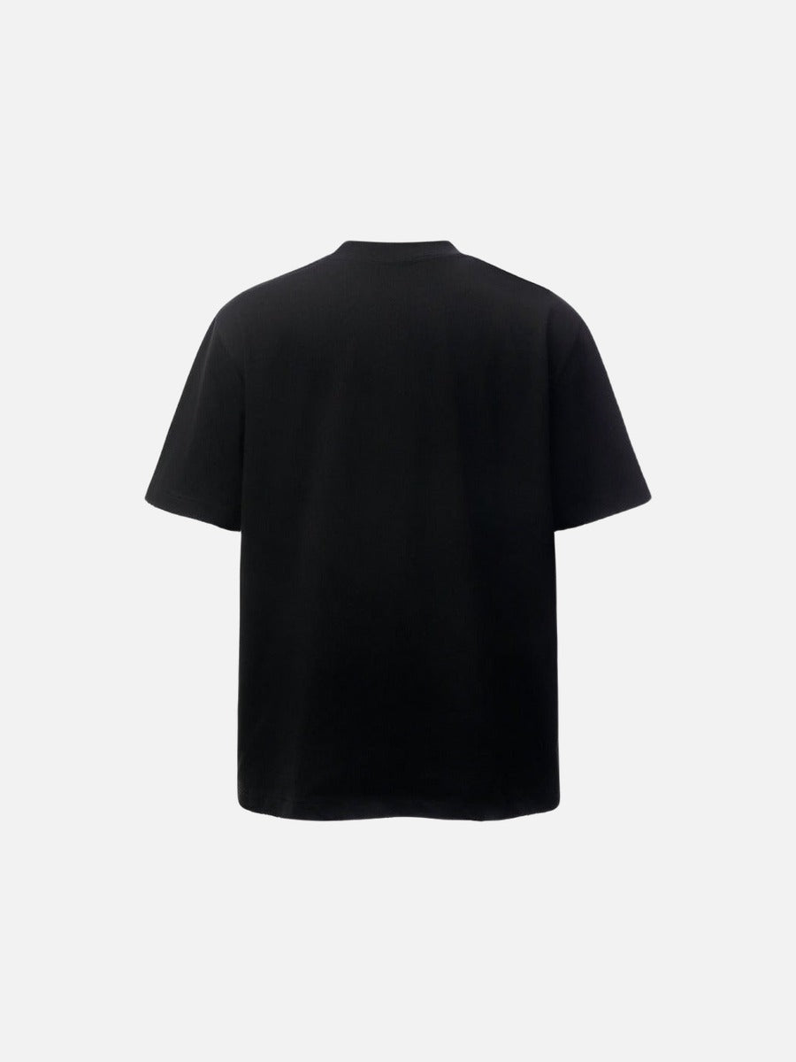 DAXUEN Distressed graphic T-shirt with human silhouette