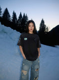 DAXUEN BANGOULUO oversized graphic T-shirt — model photo