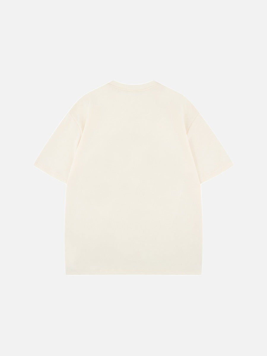 DAXUEN BANGOULUOU Graphic T-Shirt with floral and cartoon prints