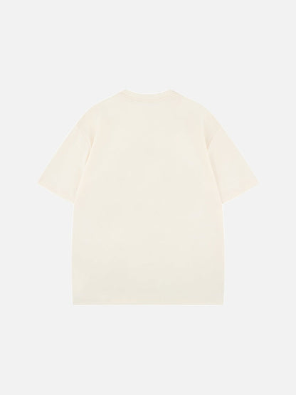 DAXUEN BANGOULUOU Graphic T-Shirt with floral and cartoon prints