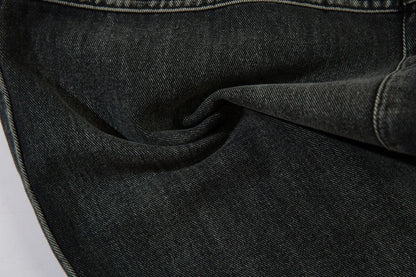 DAXUEN faded blue cargo jeans with barbed wire embroidery