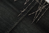 DAXUEN faded blue cargo jeans with barbed wire embroidery