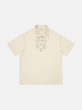 DAXUEN Short-sleeved polo shirt with baroque embroidery