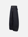 DAXUEN dark blue barrel-leg denim jeans