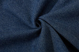 DAXUEN washed blue denim baseball-embroidered pullover shirt