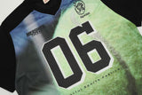 DAXUEN white oversized baseball graphic jersey tee