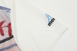 DAXUEN white oversized baseball graphic jersey tee