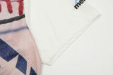 DAXUEN white oversized baseball graphic jersey tee