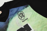 DAXUEN white oversized baseball graphic jersey tee