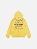 DAXUEN Bastiar K graphic full-zip hooded sweatshirt