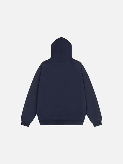 DAXUEN Bastiar K graphic full-zip hooded sweatshirt