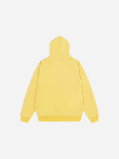 DAXUEN Bastiar K graphic full-zip hooded sweatshirt