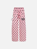 DAXUEN Wide-leg casual pants with polka dot print