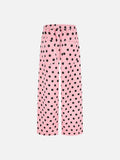 DAXUEN Wide-leg casual pants with polka dot print