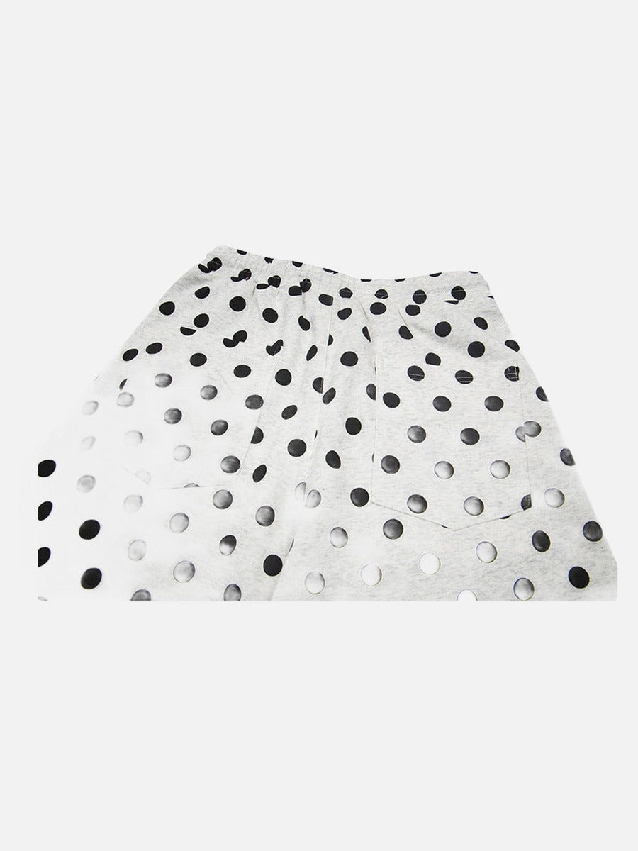 DAXUEN Wide-leg casual pants with polka dot print