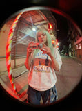 DAXUEN Oversized distressed star print t-shirt — model photo