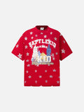 DAXUEN Oversized distressed star print t-shirt