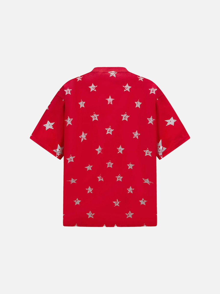 DAXUEN Oversized distressed star print t-shirt