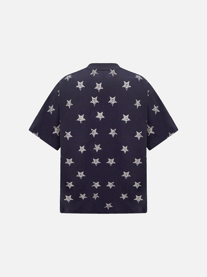 DAXUEN Oversized distressed star print t-shirt