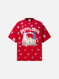 DAXUEN Oversized distressed star print t-shirt