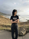 DAXUEN Relaxed Dachshund Graphic Tee — model photo