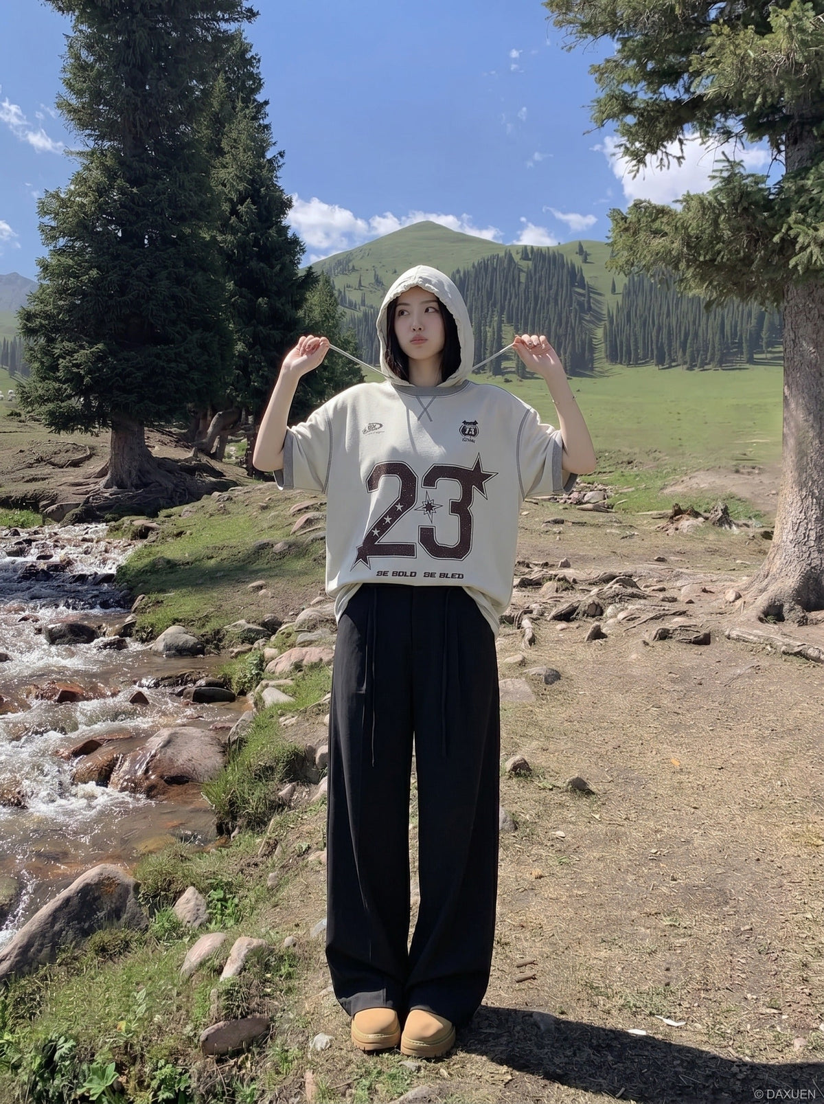 DAXUEN Be BOLD 23 Graphic T-Shirt | DAXUEN — model photo