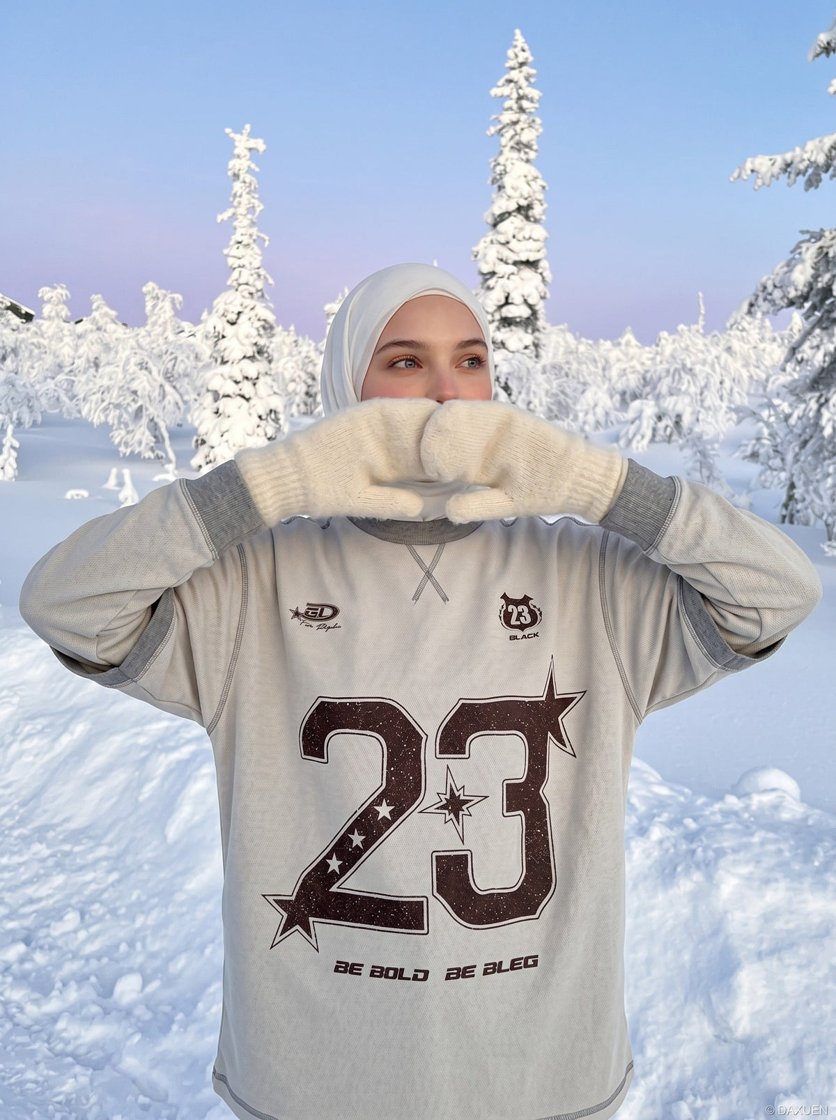 DAXUEN Be BOLD 23 Graphic T-Shirt | DAXUEN — model photo