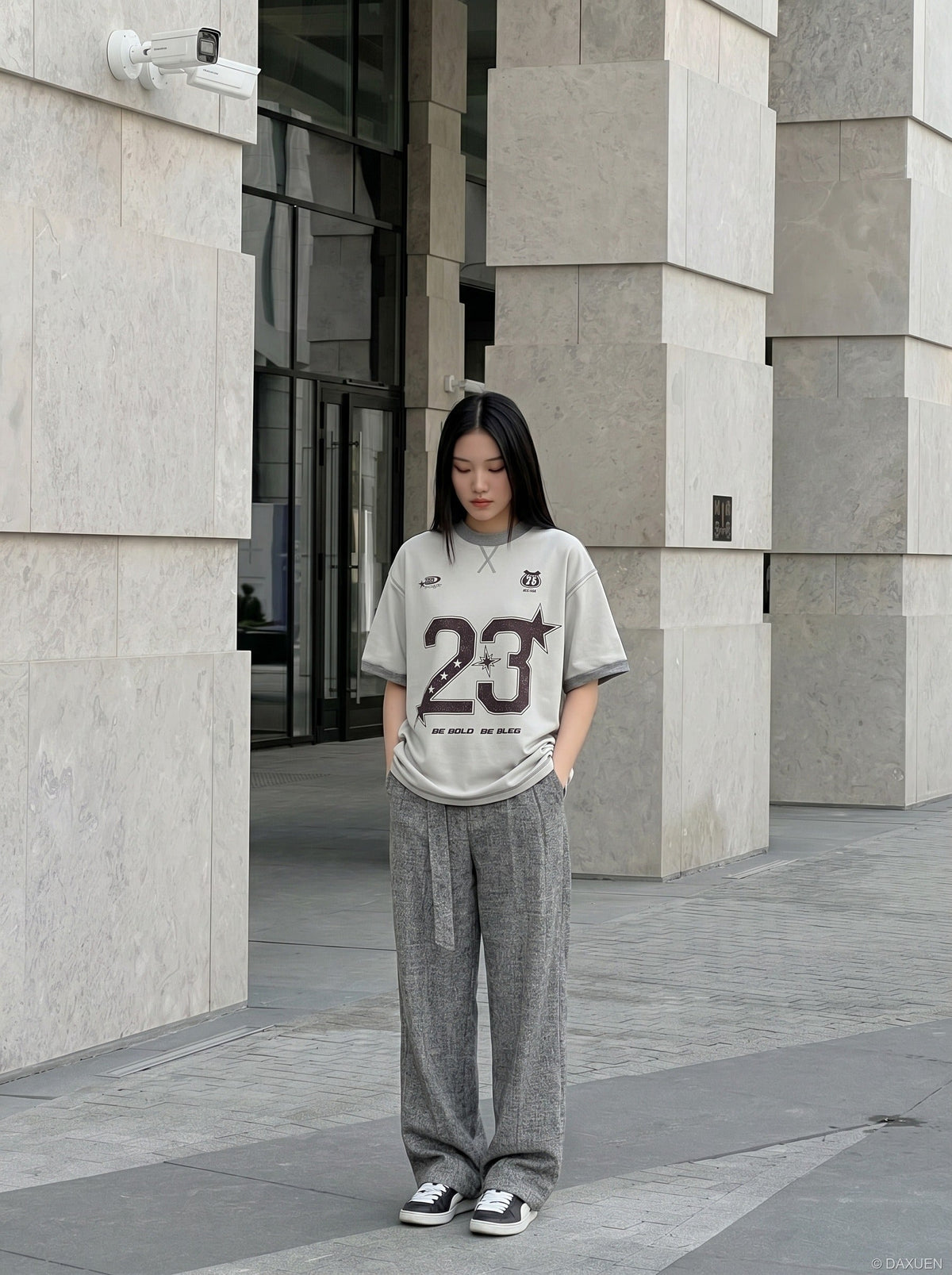 DAXUEN Be BOLD 23 Graphic T-Shirt | DAXUEN — model photo
