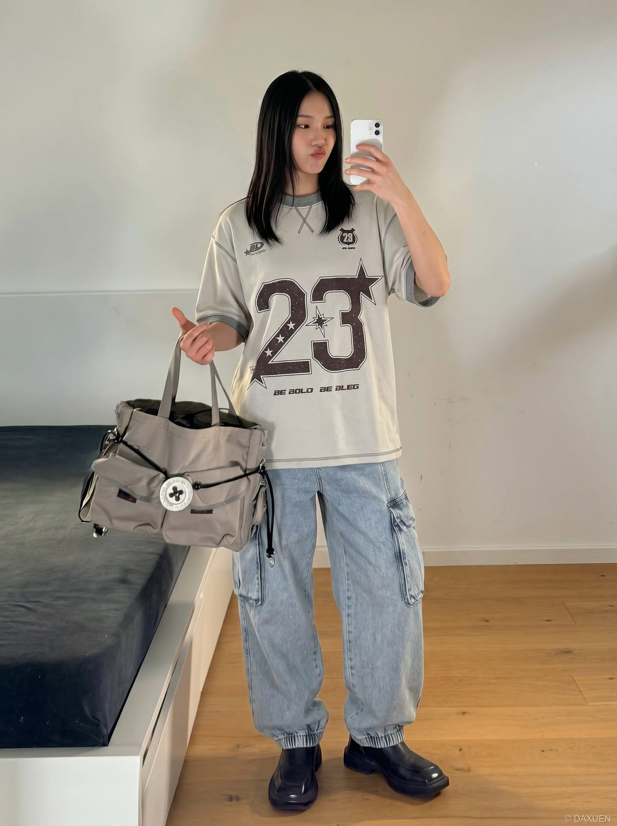 DAXUEN Be BOLD 23 Graphic T-Shirt | DAXUEN — model photo