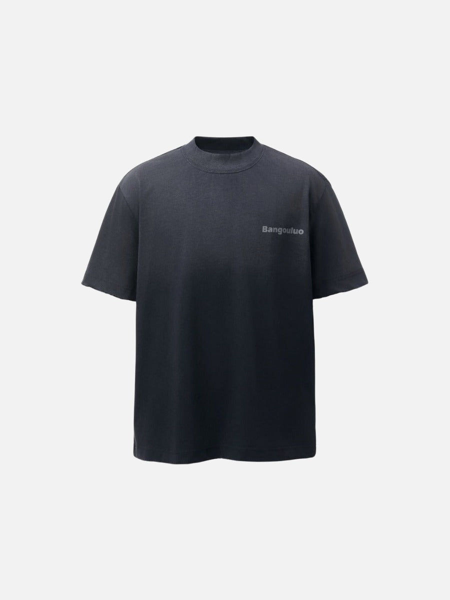 DAXUEN Distressed short-sleeve T-shirt with graphic panel