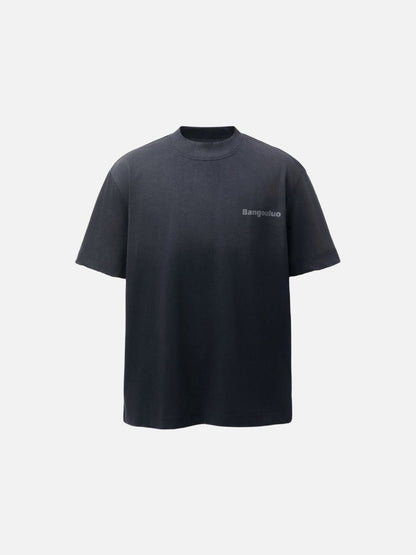 DAXUEN Distressed short-sleeve T-shirt with graphic panel