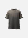 DAXUEN Distressed short-sleeve T-shirt with graphic panel