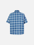 DAXUEN plaid shirt with beaded letter embroidery