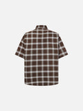 DAXUEN plaid shirt with beaded letter embroidery