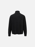 DAXUEN beige cable knit full-zip cardigan sweater