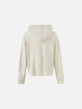 DAXUEN beige hooded cardigan with decorative buttons