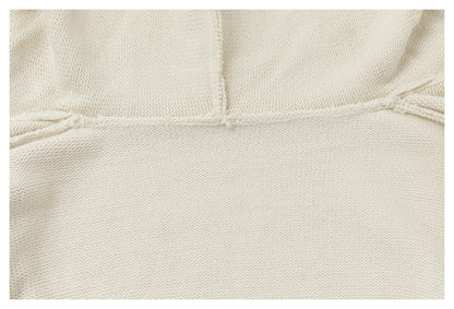 DAXUEN beige hooded cardigan with decorative buttons