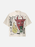 Waffle Knit Devil Graphic T-Shirt