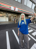 DAXUEN Oversized Chest Logo Relaxed Tee — model photo