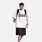 DAXUEN Oversized Smiley Bubble Graphic Tee
