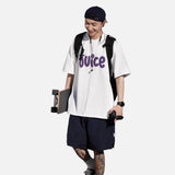 DAXUEN Oversized Smiley Bubble Graphic Tee