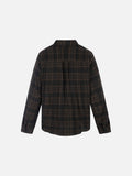 DAXUEN black and brown plaid relaxed-fit shirt