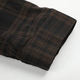 DAXUEN black and brown plaid relaxed-fit shirt