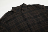 DAXUEN black and brown plaid relaxed-fit shirt