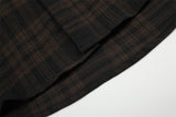DAXUEN black and brown plaid relaxed-fit shirt