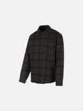 DAXUEN black and brown plaid relaxed-fit shirt
