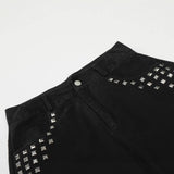 DAXUEN black oversized balloon pants with silver studs